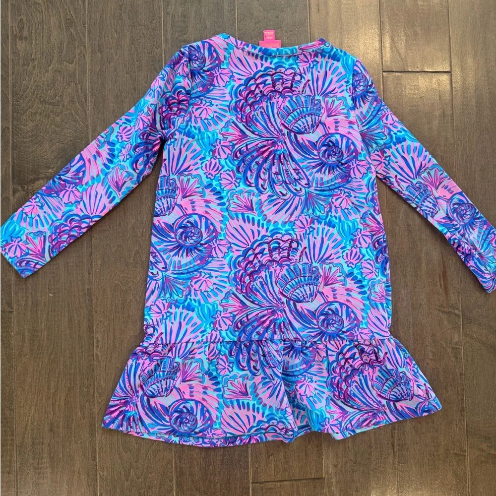 Girls' Lilly Long-Sleeve Shells Ruffle Dress - Picture 5 of 5